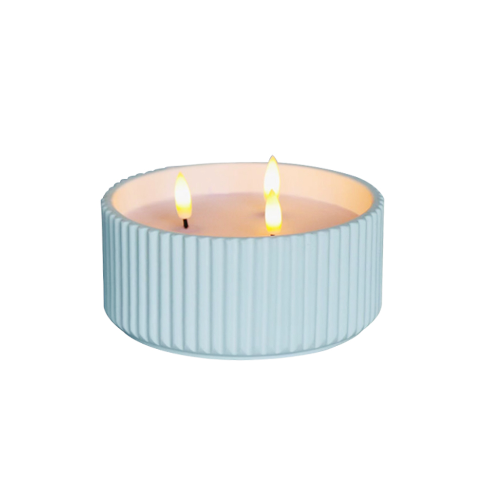 LED Cement 3D Wick Candle مع سطح الشريط الصلب
