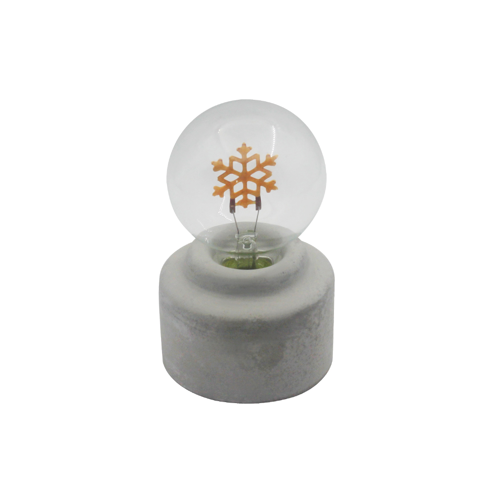 LED الأسمنت قاعدة زجاجة مصباح الفم